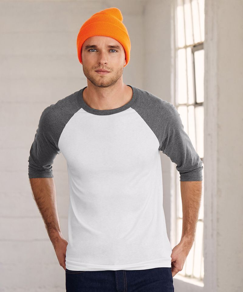 Unisex triblend ¾ sleeve baseball t 